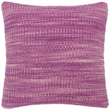 handmade Modern Purple Beige Hand-Woven SQUARE 100% WOOL Pillow