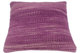 handmade Modern Purple Beige Hand-Woven SQUARE 100% WOOL Pillow