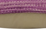 handmade Modern Purple Beige Hand-Woven SQUARE 100% WOOL Pillow