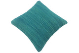 handmade Modern Green Green Hand-Woven SQUARE 100% WOOL Pillow