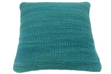 handmade Modern Green Green Hand-Woven SQUARE 100% WOOL Pillow