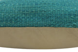 handmade Modern Green Green Hand-Woven SQUARE 100% WOOL Pillow