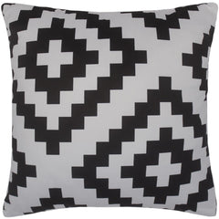 handmade  Pillow Ivory Black Hand-Woven SQUARE PRINTED VEL pillow