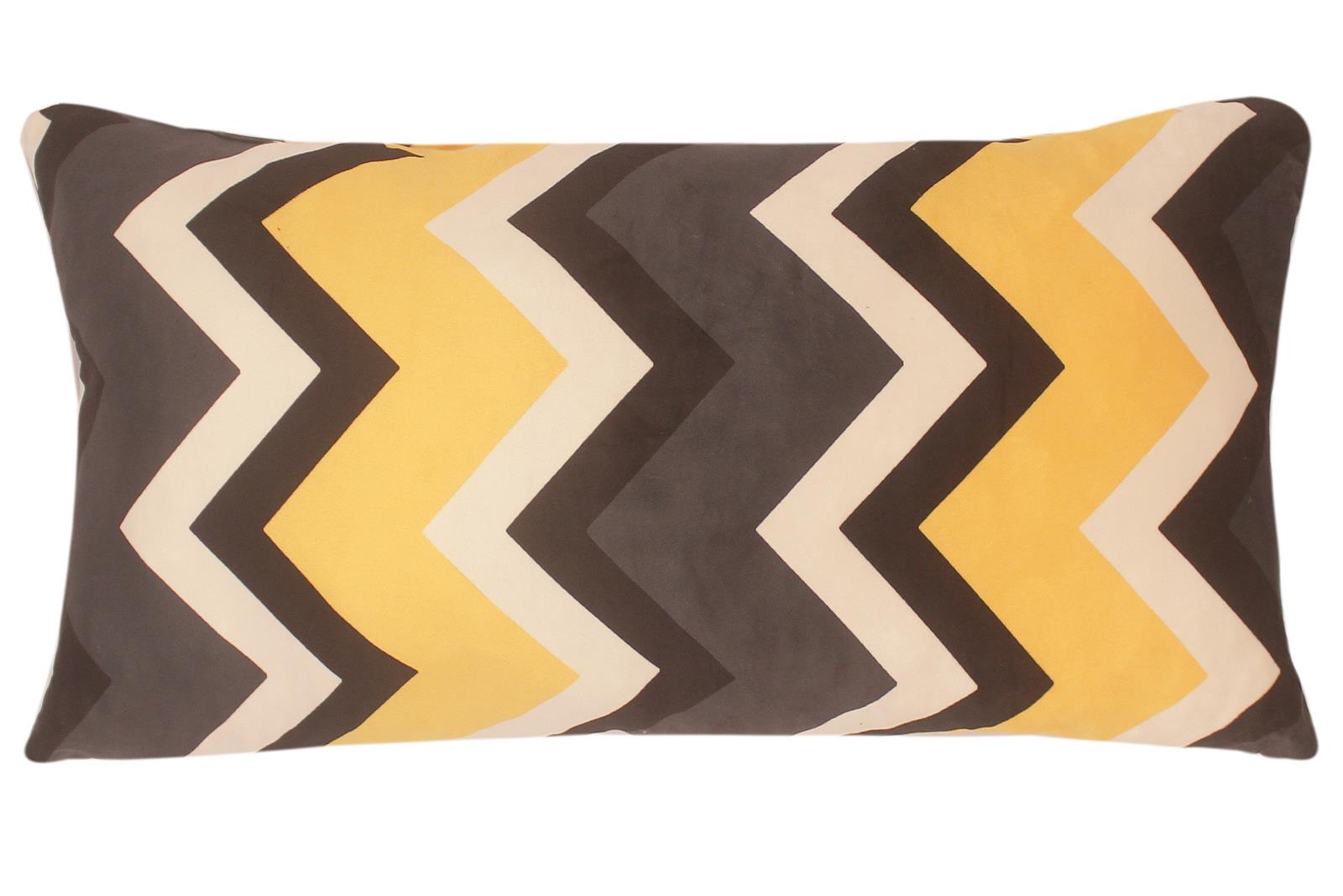 handmade  Pillow Ivory Gray Hand-Woven RECTANGLE PRINTED VEL pillow