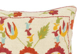 handmade  Pillow Beige Rust Hand-Woven SQUARE 100% WOOL pillow