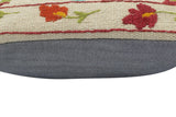 handmade  Pillow Beige Rust Hand-Woven SQUARE 100% WOOL pillow