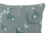 handmade  Pillow Gray Blue Hand-Woven SQUARE 100% WOOL pillow