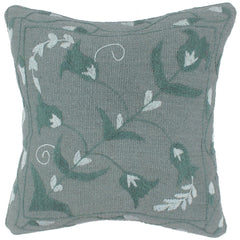 handmade  Pillow Gray Blue Hand-Woven SQUARE 100% WOOL pillow