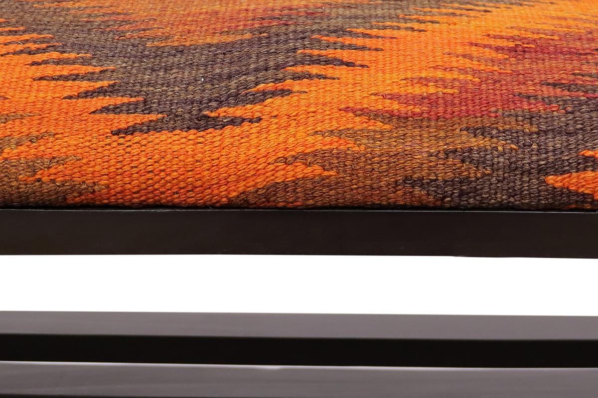 handmade Traditional Shoe Rack Rust Purple Hand-made RECTANGLE Vegetable dyed wool and wood  