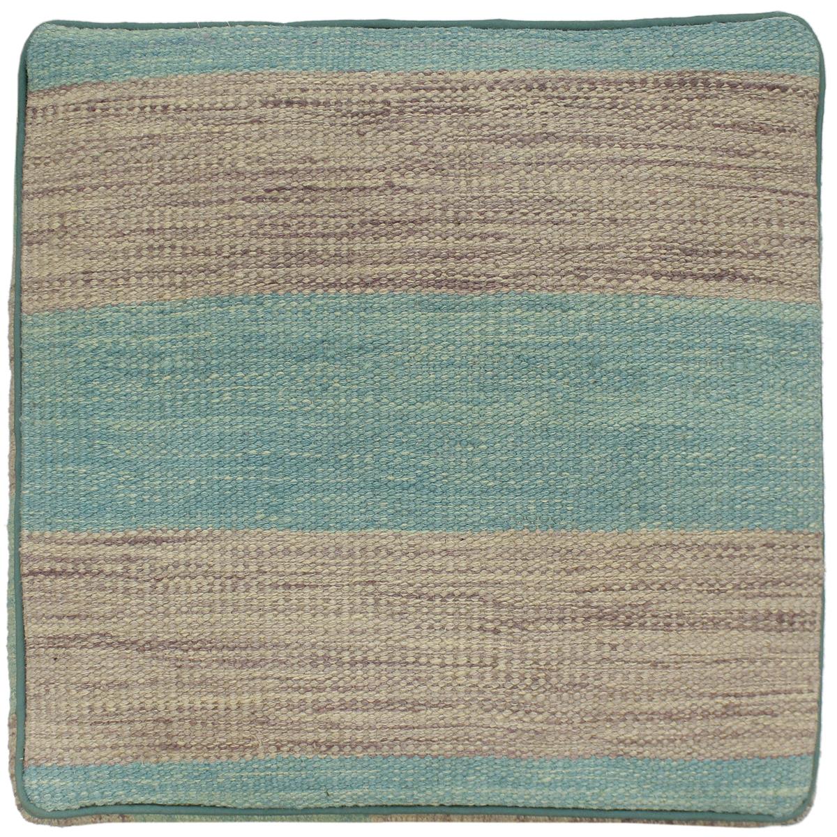 handmade Modern Ottoman Green Purple Hand-made SQUARE handmade ottoman pouf