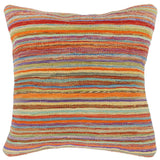 Bayadere Turkish French hand-woven kilim pillow - 18 x 18