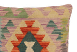 handmade Traditional Pillow Blue Rust Hand-Woven SQUARE 100% WOOL Hand woven turkish pillow2' x 2'