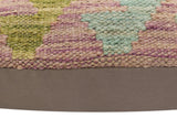 handmade Traditional Pillow Blue Rust Hand-Woven SQUARE 100% WOOL Hand woven turkish pillow2' x 2'