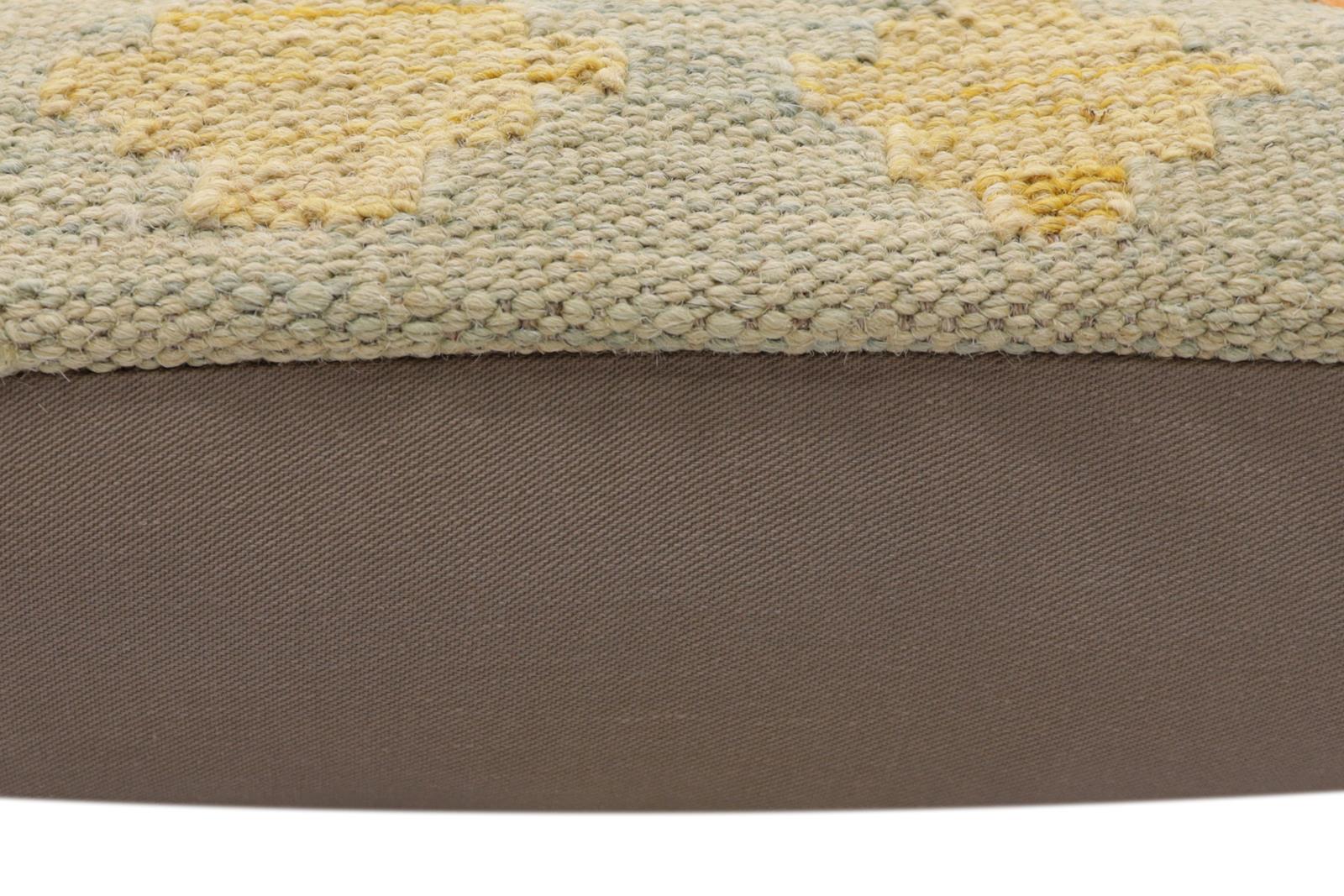 handmade Traditional Pillow Blue Red Hand-Woven SQUARE 100% WOOL  Hand woven turkish pillow  2 x 2