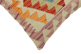 handmade Traditional Pillow Rust Blue Hand-Woven SQUARE 100% WOOL Hand woven turkish pillow2' x 2'