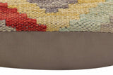 handmade Traditional Pillow Blue Red Hand-Woven SQUARE 100% WOOL Hand woven turkish pillow2' x 2'