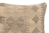 handmade Traditional Pillow Beige Gray Hand-Woven SQUARE 100% WOOL Hand woven turkish pillow2' x 2'