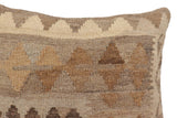 handmade Traditional Pillow Beige Gray Hand-Woven SQUARE 100% WOOL Hand woven turkish pillow2' x 2'