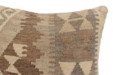 handmade Traditional Pillow Beige Brown Hand-Woven SQUARE 100% WOOL Hand woven turkish pillow2' x 2'