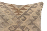 handmade Traditional Pillow Beige Gray Hand-Woven SQUARE 100% WOOL Hand woven turkish pillow2' x 2'