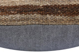 handmade Traditional Pillow Beige Brown Hand-Woven SQUARE 100% WOOL Hand woven turkish pillow2' x 2'