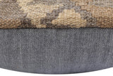 handmade Traditional Pillow Beige Gray Hand-Woven SQUARE 100% WOOL Hand woven turkish pillow2' x 2'