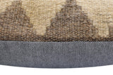 handmade Traditional Pillow Beige Gray Hand-Woven SQUARE 100% WOOL Hand woven turkish pillow2' x 2'