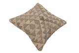 handmade Traditional Pillow Beige Brown Hand-Woven SQUARE 100% WOOL Hand woven turkish pillow2' x 2'