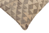 handmade Traditional Pillow Beige Brown Hand-Woven SQUARE 100% WOOL Hand woven turkish pillow2' x 2'