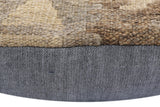 handmade Traditional Pillow Beige Gray Hand-Woven SQUARE 100% WOOL Hand woven turkish pillow2' x 2'