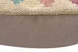 handmade Traditional Pillow Beige Red Hand-Woven SQUARE 100% WOOL Hand woven turkish pillow2' x 2'