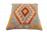 handmade Traditional Pillow Red Blue Hand-Woven SQUARE 100% WOOL Hand woven turkish pillow2' x 2'