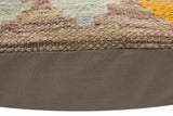 handmade Traditional Pillow Red Blue Hand-Woven SQUARE 100% WOOL Hand woven turkish pillow2' x 2'