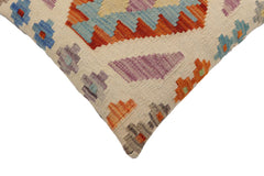 handmade Traditional Pillow Beige Rust Hand-Woven SQUARE 100% WOOL Hand woven turkish pillow2' x 2'