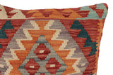 handmade Traditional Pillow Red Rust Hand-Woven SQUARE 100% WOOL Hand woven turkish pillow2' x 2'