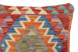 handmade Traditional Pillow Red Rust Hand-Woven SQUARE 100% WOOL Hand woven turkish pillow2' x 2'