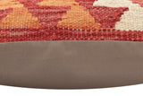handmade Traditional Pillow Red Rust Hand-Woven SQUARE 100% WOOL Hand woven turkish pillow2' x 2'