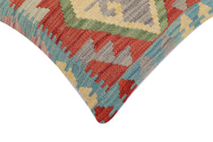 handmade Traditional Pillow Red Blue Hand-Woven SQUARE 100% WOOL Hand woven turkish pillow2' x 2'