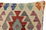 handmade Traditional Pillow Beige Red Hand-Woven SQUARE 100% WOOL Hand woven turkish pillow2' x 2'