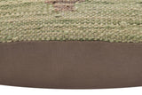handmade Traditional Pillow Green Red Hand-Woven SQUARE 100% WOOL Hand woven turkish pillow2' x 2'