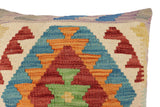 handmade Traditional Pillow Red Rust Hand-Woven SQUARE 100% WOOL Hand woven turkish pillow2' x 2'