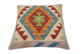 handmade Traditional Pillow Red Rust Hand-Woven SQUARE 100% WOOL Hand woven turkish pillow2' x 2'