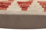 handmade Traditional Pillow Beige Red Hand-Woven SQUARE 100% WOOL Hand woven turkish pillow2' x 2'