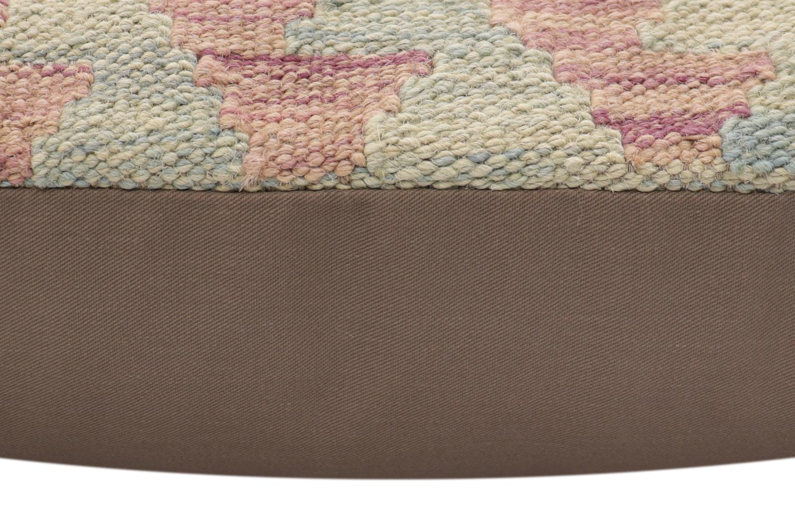 handmade Traditional Pillow Blue Red Hand-Woven SQUARE 100% WOOL Hand woven turkish pillow2' x 2'