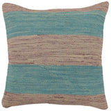 handmade Modern Pillow Blue Purple Hand-Woven SQUARE 100% WOOL  Hand woven turkish pillow  2 x 2