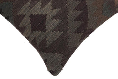 handmade Traditional Pillow Brown Green Hand-Woven SQUARE 100% WOOL Hand woven turkish pillow2' x 2'