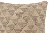 handmade Traditional Pillow Beige Tan Hand-Woven SQUARE 100% WOOL Hand woven turkish pillow2' x 2'