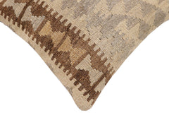 handmade Traditional Pillow Beige Tan Hand-Woven SQUARE 100% WOOL Hand woven turkish pillow2' x 2'