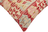 handmade Traditional Pillow Red Blue Hand-Woven SQUARE 100% WOOL Hand woven turkish pillow2' x 2'