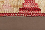 handmade Traditional Pillow Red Blue Hand-Woven SQUARE 100% WOOL Hand woven turkish pillow2' x 2'